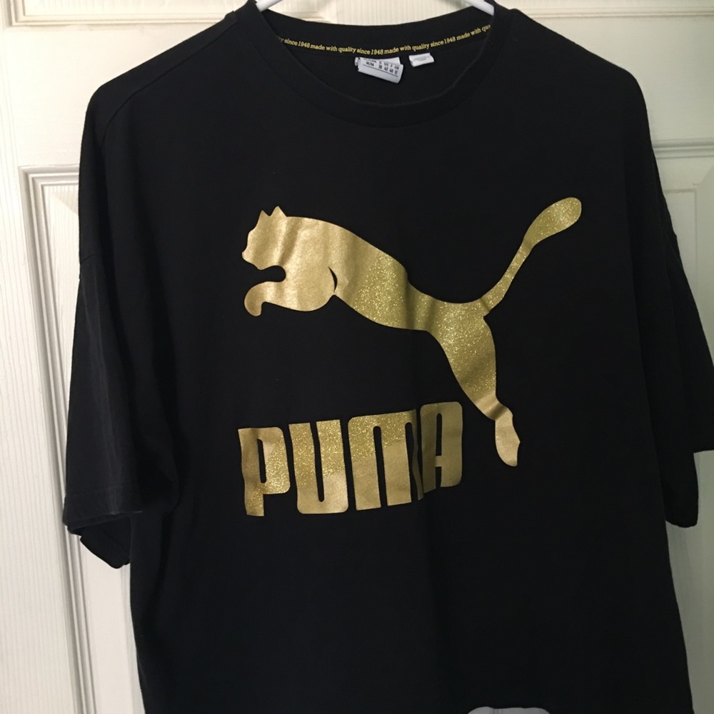Black and gold Puma crop top